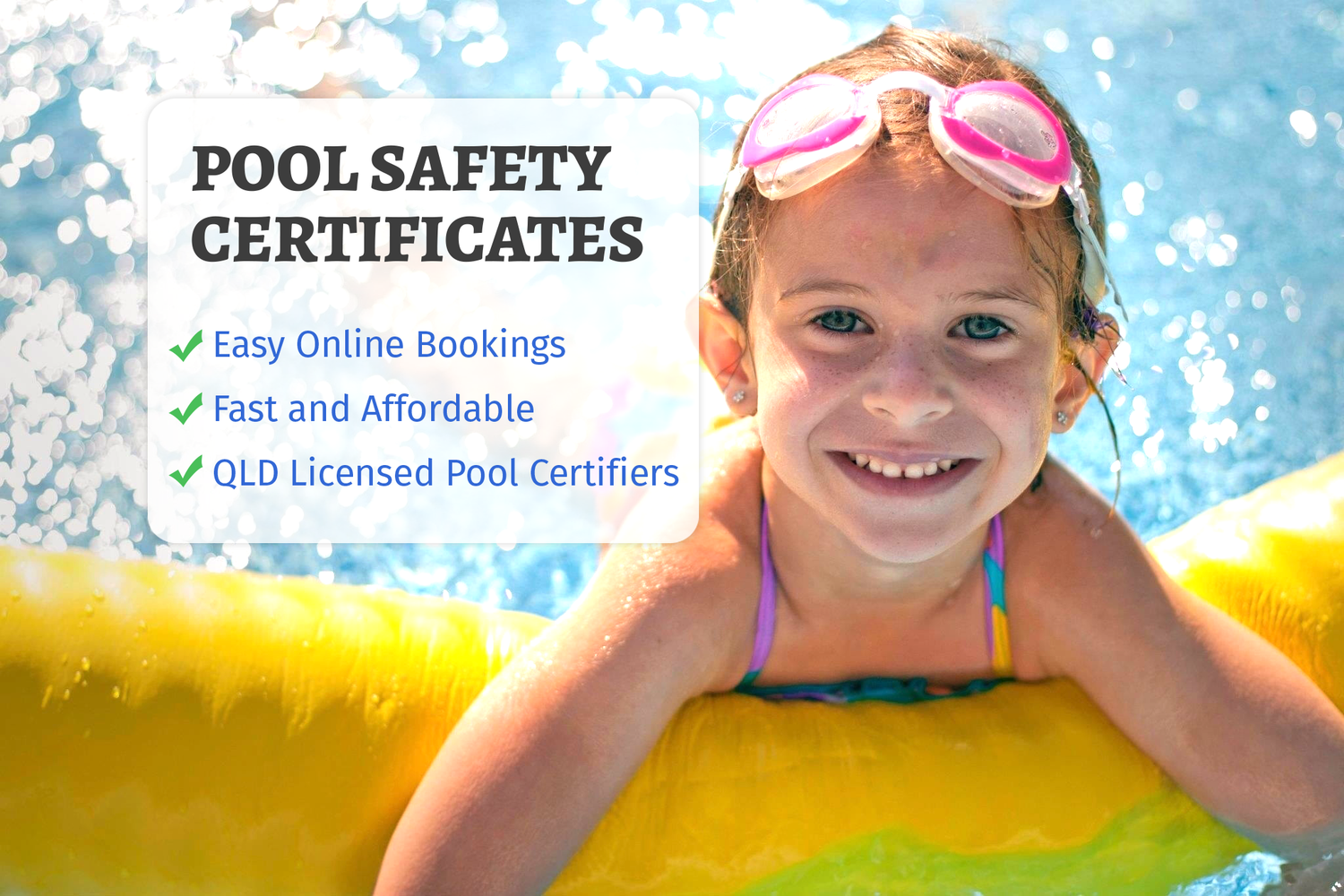 Safety Certificates for Gold Coast Pools Banner